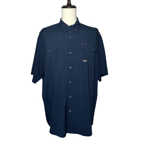 Ariat | Men | Rebar Made Tough Navy Vented SS Button Up Work Shirt | Size XXL - Picture 2 of 14